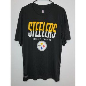 Pittsburgh Steelers NFL Football New Era Active Black T-Shirt Sz Men's L Large